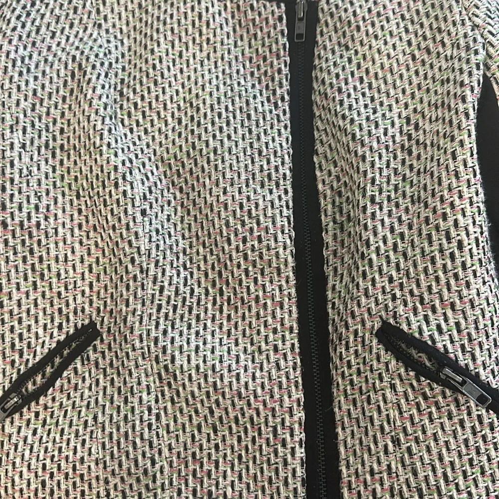 Tweed design side zip jacket - Picture 3 of 3